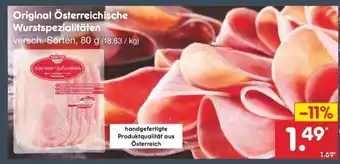 Netto Marken-Discount Original Österreichische Wurstspezialitäten Angebot