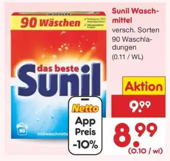 Netto Marken-Discount SUNIL Waschmittel Angebot