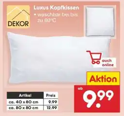 Netto Marken-Discount Luxus-Kopfkissen Angebot