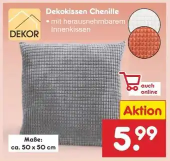 Netto Marken-Discount Dekokissen Chenille Angebot
