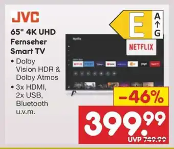Netto Marken-Discount 65 4K UHD Fernseher Smart TV Angebot