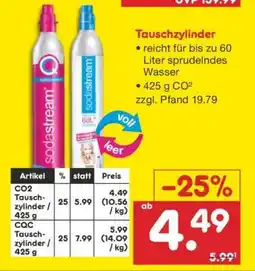 Netto Marken-Discount CO2 Tauschzylinder / 425 g Angebot
