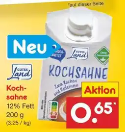 Netto Marken-Discount Kochsahne Angebot