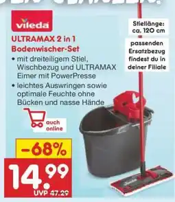 Netto Marken-Discount ULTRAMAX 2 in 1 Bodenwischer-Set Angebot
