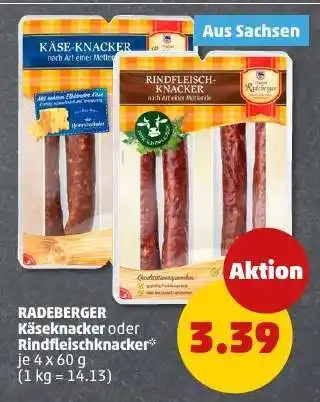 PENNY RADEBERGER Käseknacker oder Rindfleischknacker Angebot