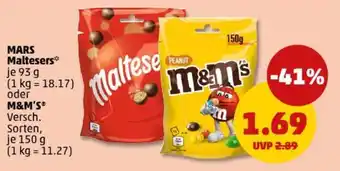 PENNY MARS Maltesers oder M&M'S Versch. Sorten Angebot