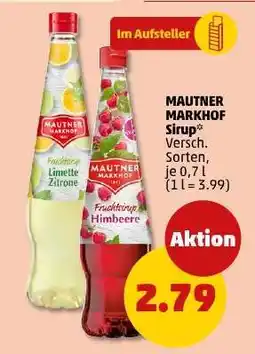 PENNY Mautner Markhof Sirup Angebot