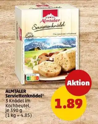 PENNY ALMTALER Serviettenknödel Angebot