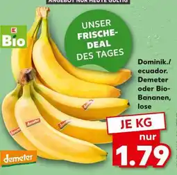 Kaufland Demeter oder Bio-Bananen, lose Angebot