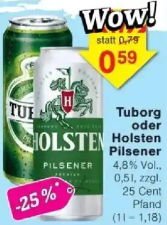Jawoll Tuborg oder Holsten Pilsener Angebot
