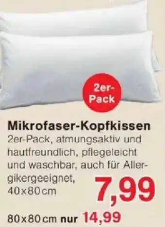 Jawoll Mikrofaser-Kopfkissen Angebot