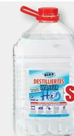 B1 Discount Baumarkt Klax Destilliertes Wasser Angebot