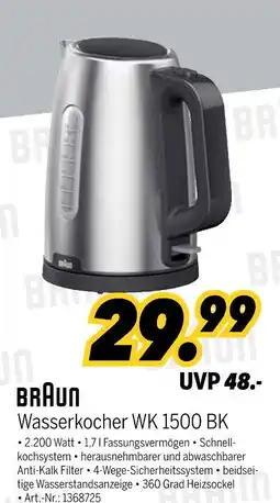 MEDIMAX Braun wasserkocher wk 1500 bk Angebot