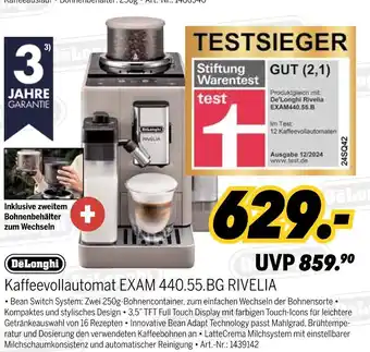 MEDIMAX De'longhi kaffeevollautomat exam 440.55.bg rivelia Angebot