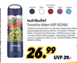 MEDIMAX Nutribullet smoothie-maker nbp 003nbl Angebot