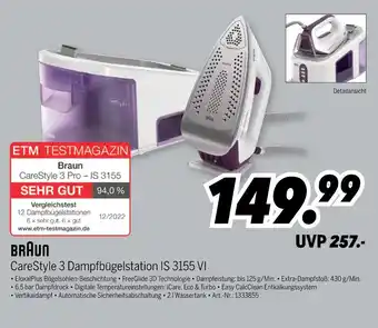 MEDIMAX Braun carestyle 3 dampfbügelstation is 3155 vi Angebot