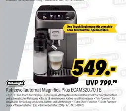 MEDIMAX Delonghi kaffeevollautomat magnifica plus ecam320.70.tb Angebot