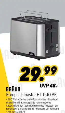 MEDIMAX Braun kompakt-toaster ht 1510 bk Angebot