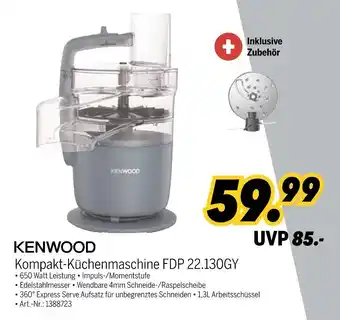 MEDIMAX Kenwood kompakt-küchenmaschine fdp 22.130gy Angebot