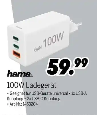 MEDIMAX Hama 100w ladegerät Angebot