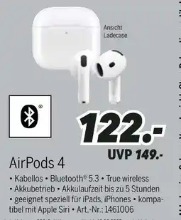 MEDIMAX Apple airpods 4 Angebot