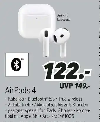 MEDIMAX Apple airpods 4 Angebot