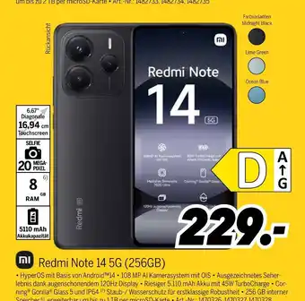 MEDIMAX Redmi note 14 5g (256gb) Angebot
