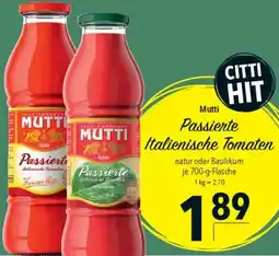 CITTI Markt Mutti Passierte Italienische Tomaten Angebot