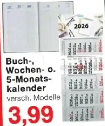 Jawoll Buch-, Wochen- o. 5-Monatskalender Angebot