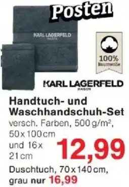 Jawoll KARL LAGERFELD Handtuch und Waschhandschuh-Set Angebot