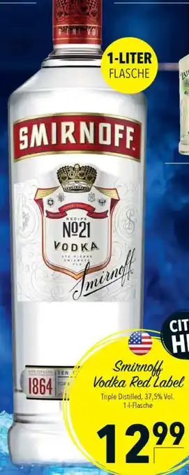 CITTI Markt Smirnoff Vodka Red Label Angebot