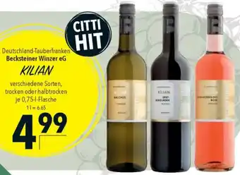 CITTI Markt Becksteiner Winzer eG KILIAN Angebot