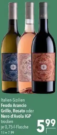 CITTI Markt Feudo Arancio Grillo, Rosato oder Nero d'Avola IGP Angebot
