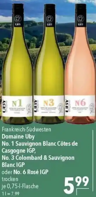 CITTI Markt Domaine Uby No. 1 Sauvignon Blanc Côtes de Casgogne IGP Angebot