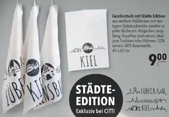 CITTI Markt Geschirrtuch mit Städte Edition Angebot