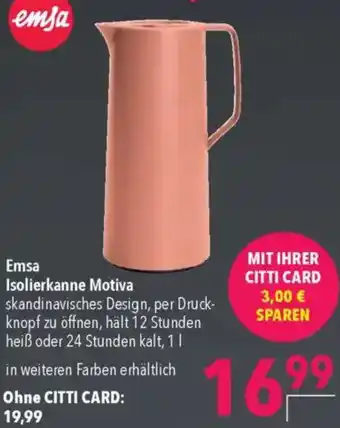 CITTI Markt Emsa Isolierkanne Motiva Angebot