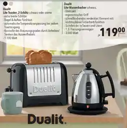CITTI Markt Dualit Lite Toaster, 2-Schlitz oder Lite Wasserkocher Angebot