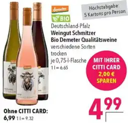 CITTI Markt Weingut Schmitzer Bio Demeter Qualitätsweine Angebot