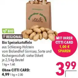 CITTI Markt Bio Speisekartoffeln Angebot
