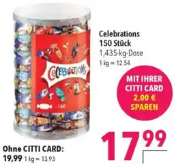 CITTI Markt Celebrations 150 Stück Angebot