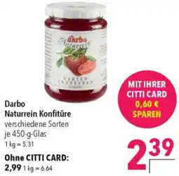 CITTI Markt Darbo Naturrein Konfitüre Angebot