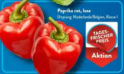 Aldi Süd Paprika rot, lose Angebot