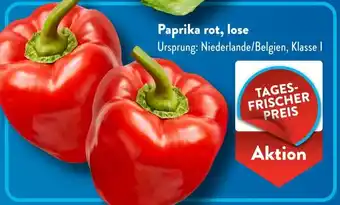 Aldi Süd Paprika rot, lose Angebot