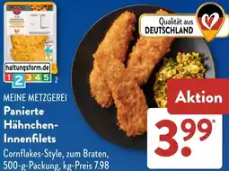 Aldi Süd MEINE METZGEREI Panierte Hähnchen Innenfilets Angebot