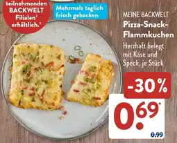 Aldi Süd MEINE BACKWELT Pizza-Snack Flammkuchen Angebot