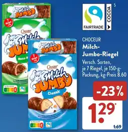 Aldi Süd CHOCEUR Milch Jumbo-Riegel Angebot