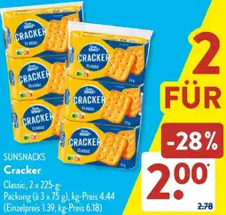 Aldi Süd SUNSNACKS Cracker Angebot