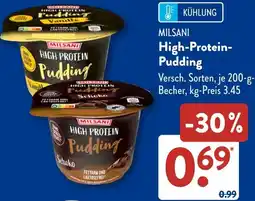 Aldi Süd MILSANI High-Protein Pudding Angebot