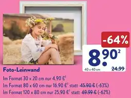 Aldi Süd Foto-Leinwand Angebot