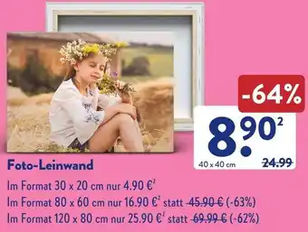 Aldi Süd Foto-Leinwand Angebot